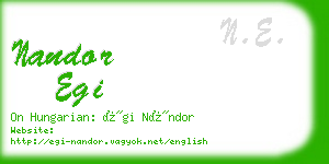 nandor egi business card